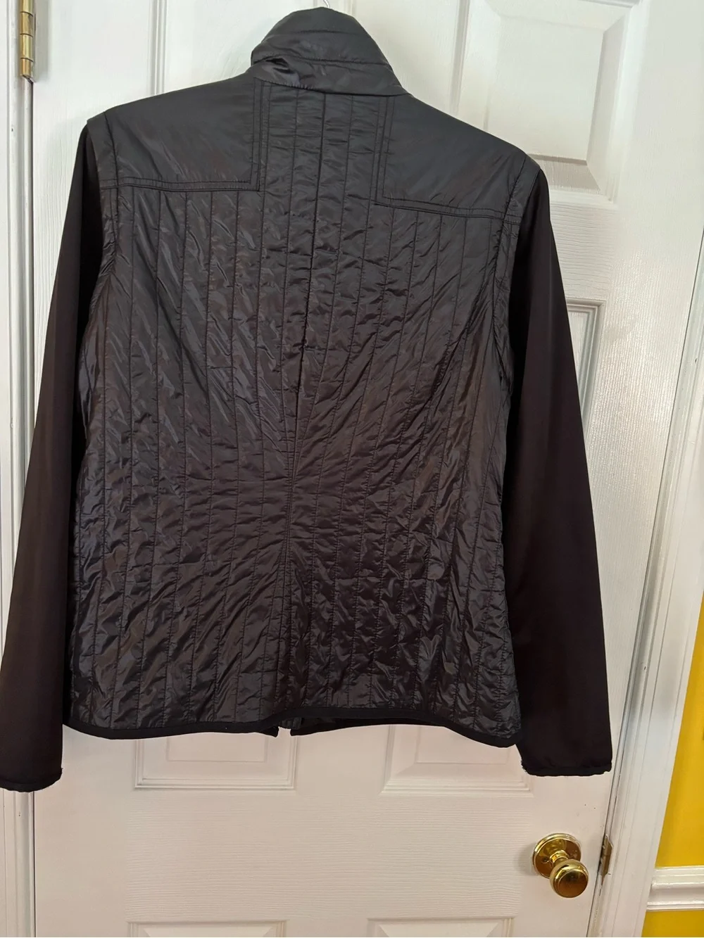 Michael Kors Black Quilted Hybrid Utility Jacket